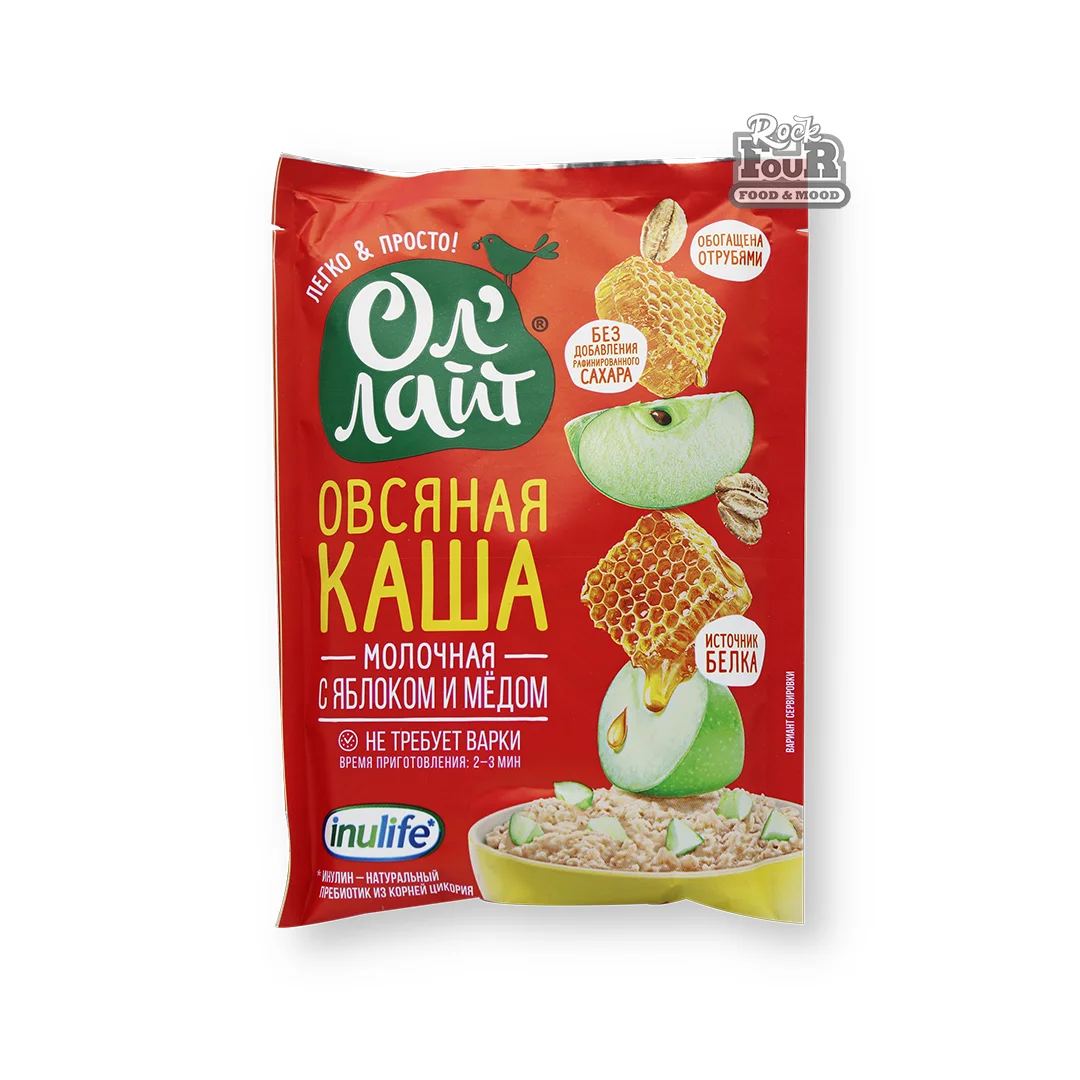 Oatmeal milk porridge "Ol'light" with apple and honey 40g
